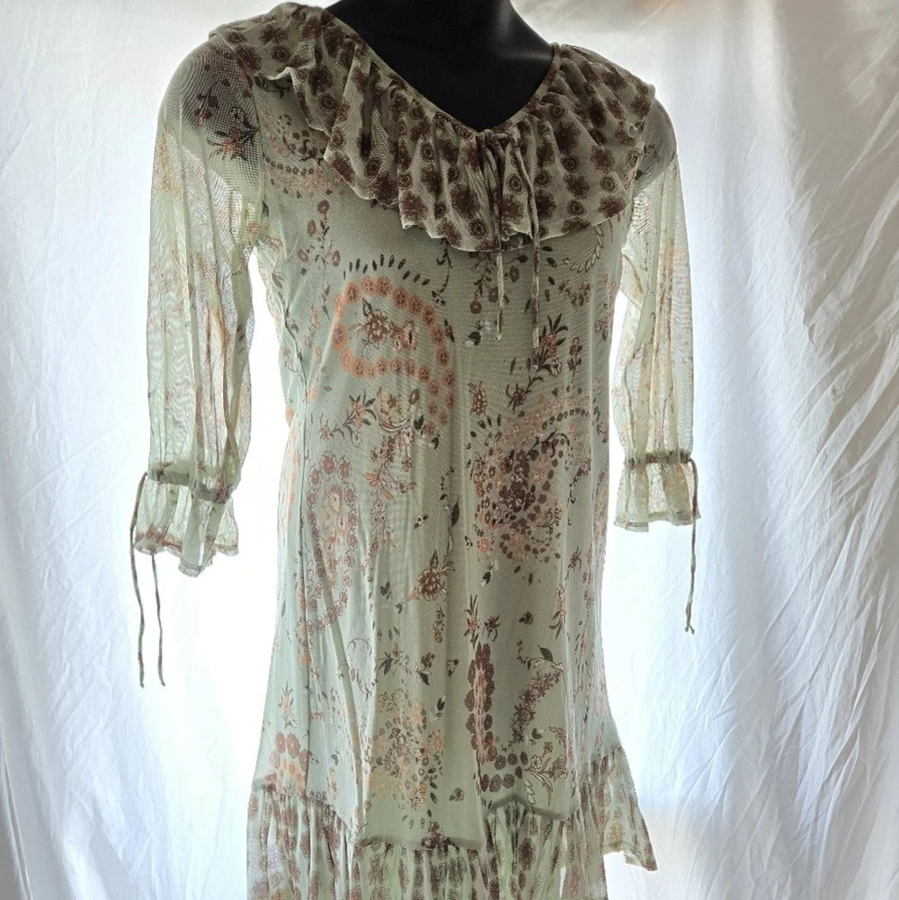 Boho Ruffle Dress NWT - Picture 3 of 8